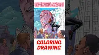 SPIDER-MAN | MARVEL #coloring #drawing #shortsvideo