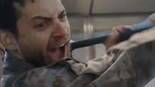 Bully Maguire beats an old lady with a stick