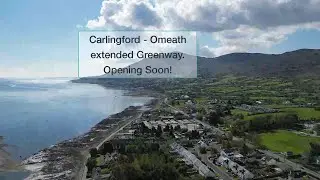 Carlingford Omeath Greenway cycling & walking onto Victoria Lock and Newry captured on DJI drone.