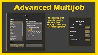 ADVANCED MULTIJOB script for fivem | Higher-up menu | Activity diagram | Discord Logs