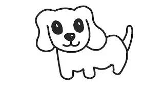 Easy dog drawing || Dog drawing tutorial for kids || Beginner dog art ||