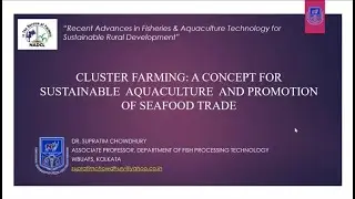 Cluster Farming  A Concept For Sustainable Aquaculture And Promotion of Seafood Trade 2021 05 21 at