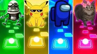 Crazy Frog Coffin Dance vs Pikachu Pika Pi vs Among Us EDM vs Oiiaoiia Cat After Dark - Tiles Hop