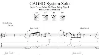 CAGED System Play-Along Solo (Funk Blues)