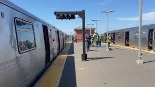 MTA R46 Q train via Sea Beach Exp ride from Atlantic Av to Coney Island + track fire at Coney Island