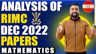 ANALYSIS OF MATH RIMC DEC 2022 PAPER | LIVE🔴| FOR RIMC ASPIRANTS #rimc #doa #bethenext #surajsir