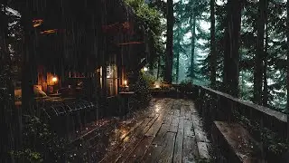 Cozy Forest Bedroom in the Rain 🌧 | One Person, Nature Sounds for Deep Sleep