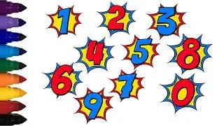 ✨Learn Numbers 0 to 9 for Kids - Drawing and Coloring Numbers