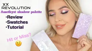 XX  REVOLUTION Amethyst Crystalxx Shadow Palette Review | Swatches | Tutorial