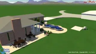 Zabek Fiberglass Freeform Pool by Swim World Pools