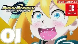 Sushi Striker: The Way of Sushido - Gameplay Walkthrough Part 1 Full Demo - No Commentary [Switch]
