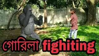 Gorila vs man fighting/kinemaster tutorial video