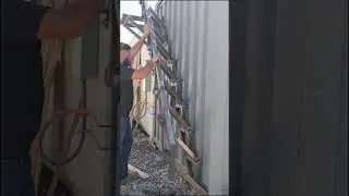 Folding Stairs on a Container Home