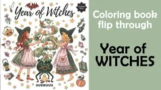 Year of Witches. #Coloring book flip through #adultcoloring