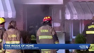 Allegheny County Fire Marshal investigating flames at a home in Harmar Township