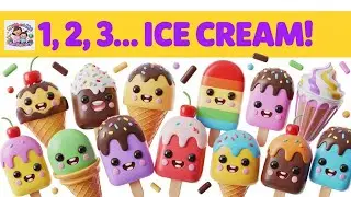 Песенка про мороженое для детей 🍦🎶 | Веселая песенка-караоке о цветах и ​​вкусах | Обучающая песе...