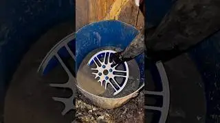 How to Strip Powder Coat or Paint from Wheels #powdercoating #wheels