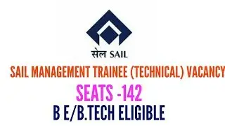 SAIL MT (TECHNICAL) RECRUITMENT -2019