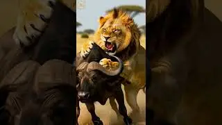 &ldquo;Lion vs African Buffalo &ndash; Epic AI Wildlife Battle!&rdquo;  #wildlife #animal #worldwildlifeday