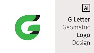 Geometric LOGO Design G Letter in Adobe Illustrator