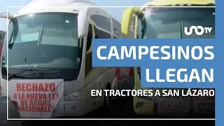 Campesinos en tractores llegan a San Lázaro; minuto a minuto de su protesta contra la Ley de Aguas