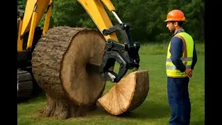 Extreme Dangerous Fastest Big Chainsaw Cutting Tree Machines  Powerful TreeRootRemoval Excavator #10