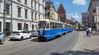 Zabytkowy wagon 102Na+102NaD na linii 0.