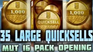 35 LARGE QUICKSELL PACKS! CAN WE GET 1 MILLION COINS? MUT 16 PACK OPENING |  Madden 16 Ultimate Team