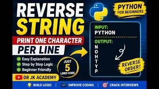 Программа на Python: разворот строки | Вывод по одному символу в строке | Python для начинающих