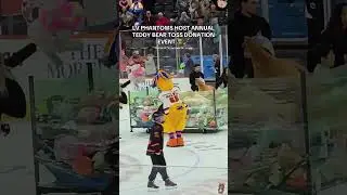 Teddy bear toss is the best tradition 🧸thank you to everyone who donated!!❤#hockey #ahl #teddybear