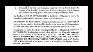 Press release: 3 teacher unions' ultimatum to Ministry of Education | NLC duly informed about strike
