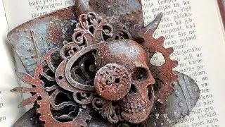 Rust effect tutorial. Free form mixed media atc.