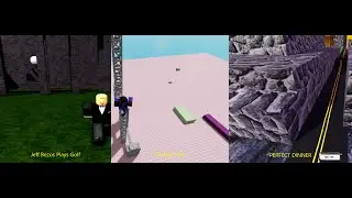 Roblox - Jeff Bezos Plays Golf + bazinga max + PERFECT DINNER / Full games + all badges.