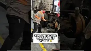 What really happens behind the truck repair shop bay doors! #trucking #mechanic #truckdriver