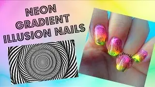 Neon Gradient Illusion Nails || Tia's Nails