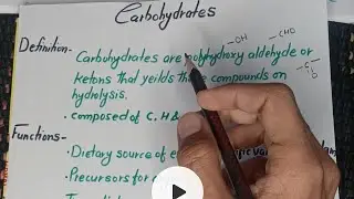 carbohydrates - classification  and monosaccharides