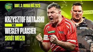 SKRÓT: KRZYSZTOF RATAJSKI - WESLEY PLAISIER. MŚ DART: 3. RUNDA
