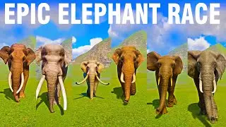 Epic Elephant Category Speed Race in Planet Zoo included Straight-Tusked Elephant, Dwarf Elephant
