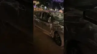 Full car crashed (-late night accident in mohali chandigarh due to overspeed) Drive slowly ⛔️