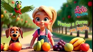 Aprendendo Nomes de Frutas e Cores em Inglês 🍎🍌🍇 | Vídeo Infantil Educativo