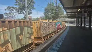 QL016  017   going thru  Beecroft Station  in  April  2023