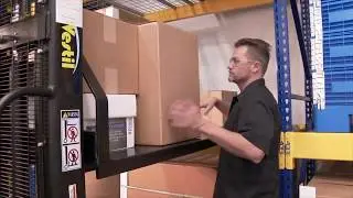 Vestil Semi-Electric Adjustable Stacker with Powered Lift