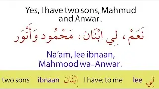 Gateway to Arabic Podcast, Unit Two, Dialogue 7, لي ابنان، محمود وأنور