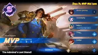 Zhou Yu MVP Mid lane : The Admiral&rsquo;s Last Stand! ⚓🔥 | HoK S13 Ranked Full Gameplay 7