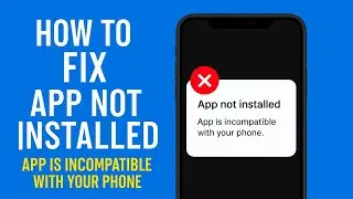 ✅ How to Fix App Not Installed | App Is Incompatible with Your Phone Error