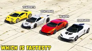 GTA 5 - PEGASSI ZORRUSSO vs TEMPESTA vs ZENTORNO  vs REAPER - Which is Fastest?