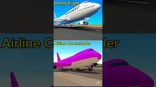 Butter landing comparison between Infinite Flight vs Airline Commander #shorts