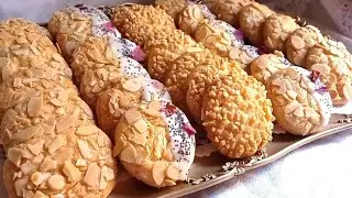 غريبة باللوز ايفيلي مذاقها كيحمق👌 راقية واقتصادية وكتعطي كمية معقولة وزينتها بتلاث طرق