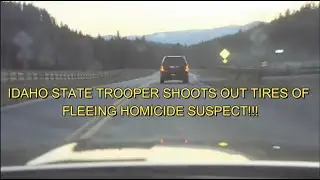 Idaho State Police Pursuit of Murderer in Coeur d'Alene | Trooper Shoots Suspect&rsquo;s Tires With Rifle!