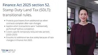 Finance Act 2025 section 52. Stamp Duty Land Tax (SDLT): transitional rules.